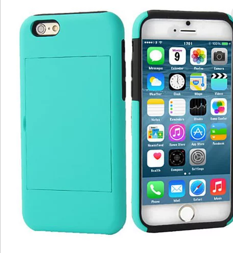IPhone Dual Layer Credit Card and Stand Case For iPhone 6/6s & 6s/6s+