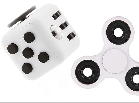 Fidget Cube and Fidget Hand Spinner Set with Ceramic Bearings for ADHD-Stress-