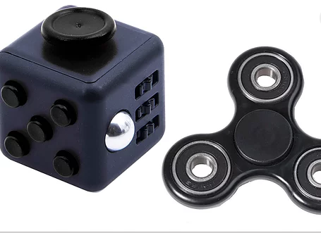 Fidget Cube and Fidget Hand Spinner Set with Ceramic Bearings for ADHD-Stress-