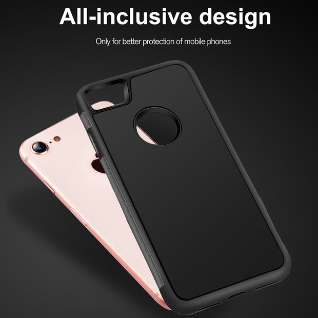 Anti Gravity Phone Bag Case For iPhone X 8 7 6S Plus Antigravity TPU Frame Magical Nano Suction Cover Adsorbed Car Case