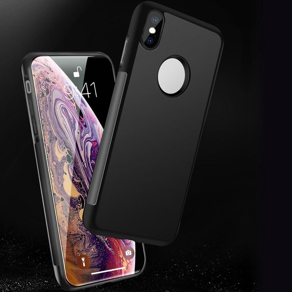 Anti Gravity Phone Bag Case For iPhone X 8 7 6S Plus Antigravity TPU Frame Magical Nano Suction Cover Adsorbed Car Case