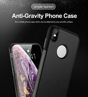 Anti Gravity Phone Bag Case For iPhone X 8 7 6S Plus Antigravity TPU Frame Magical Nano Suction Cover Adsorbed Car Case