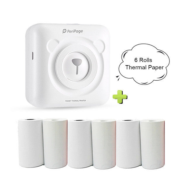 Peripage A6 Bluetooth handheld photo printer Small printer mini printer pocket printer for IOS Android system phone