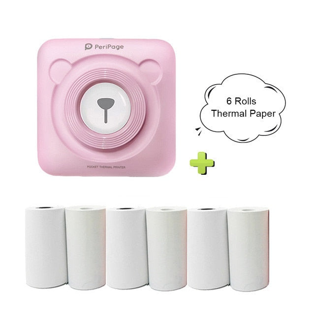 Peripage A6 Bluetooth handheld photo printer Small printer mini printer pocket printer for IOS Android system phone