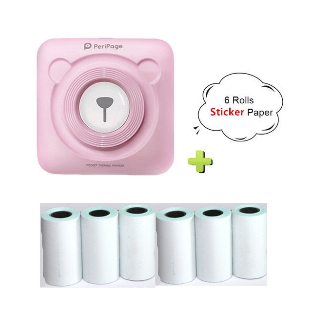 Peripage A6 Bluetooth handheld photo printer Small printer mini printer pocket printer for IOS Android system phone