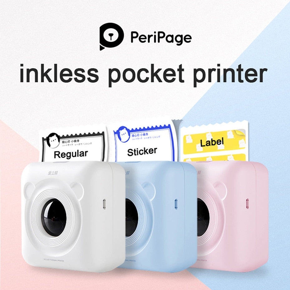 Peripage A6 Bluetooth handheld photo printer Small printer mini printer pocket printer for IOS Android system phone