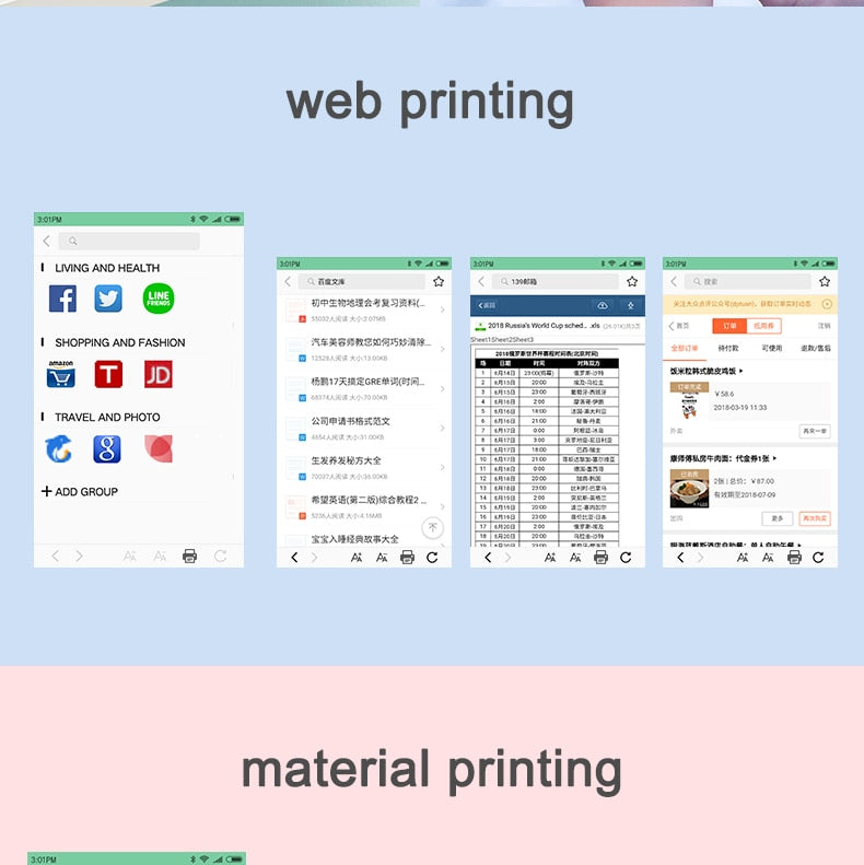 Peripage A6 Bluetooth handheld photo printer Small printer mini printer pocket printer for IOS Android system phone