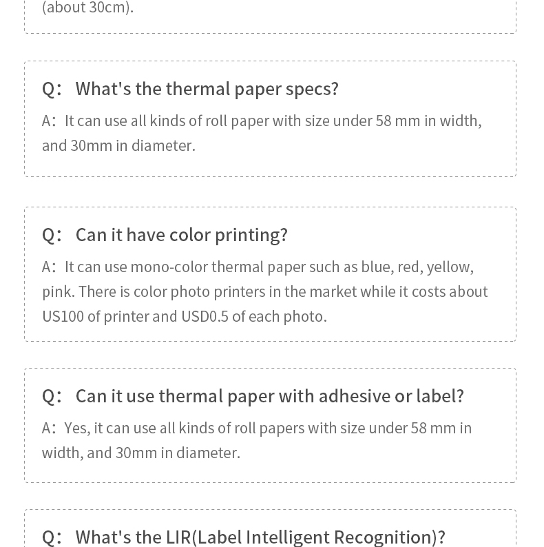 Peripage A6 Bluetooth handheld photo printer Small printer mini printer pocket printer for IOS Android system phone