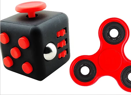 Fidget Cube and Fidget Hand Spinner Set with Ceramic Bearings for ADHD-Stress-